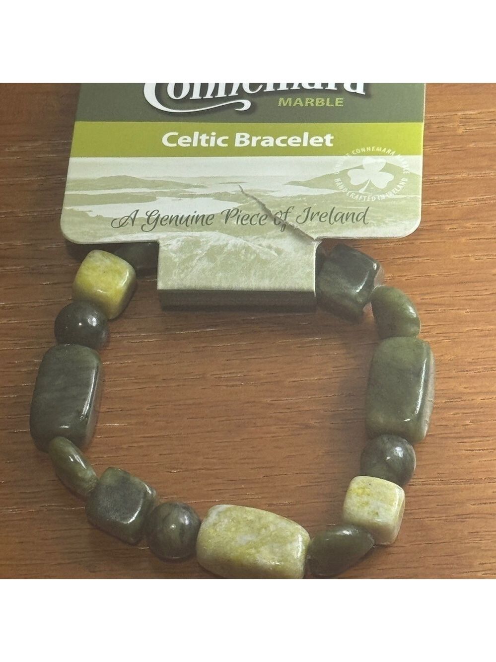 Celtic Bracelet - Green and Cream